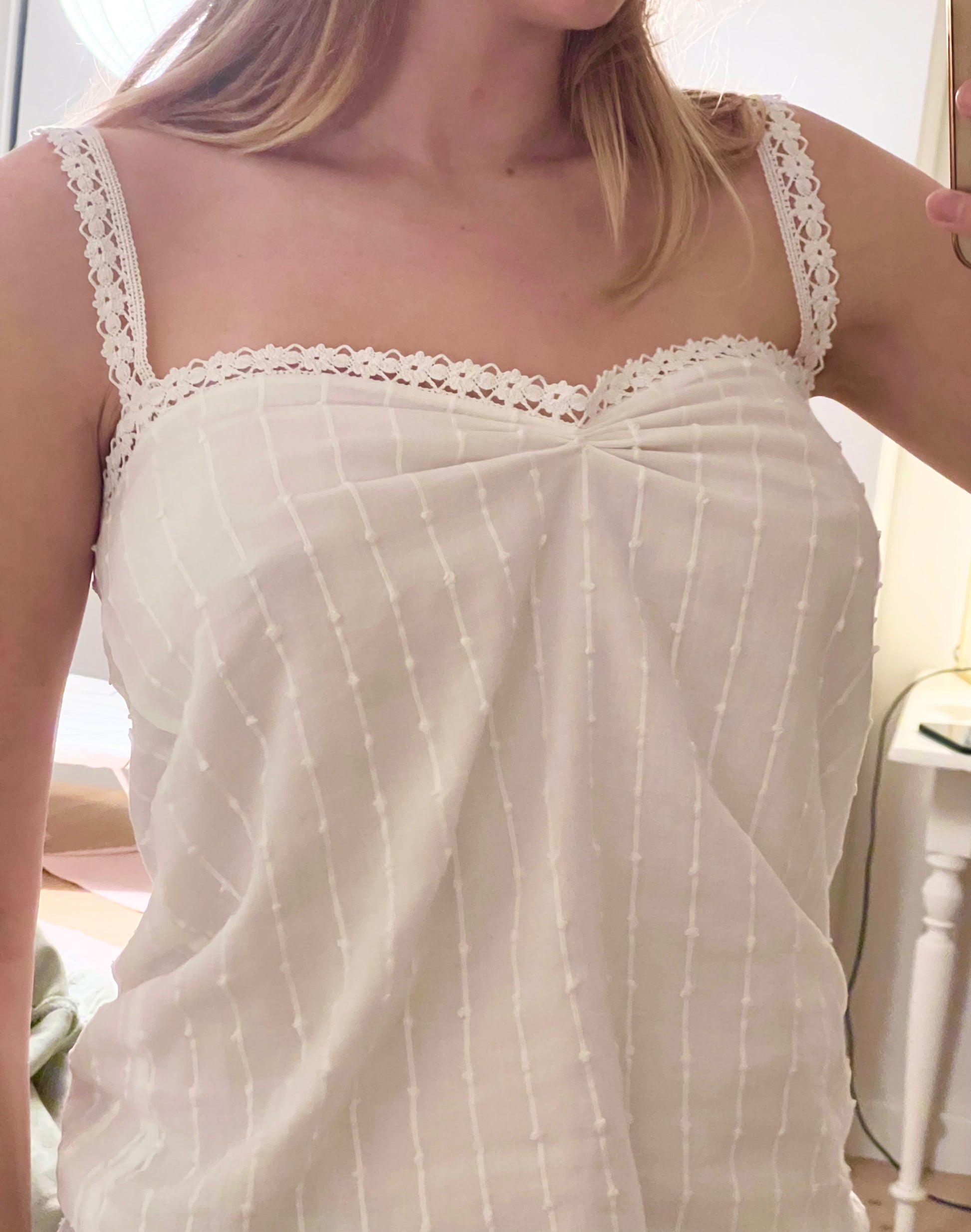 Lace Trim Ruched Top Sewing Pattern | Ryan Top