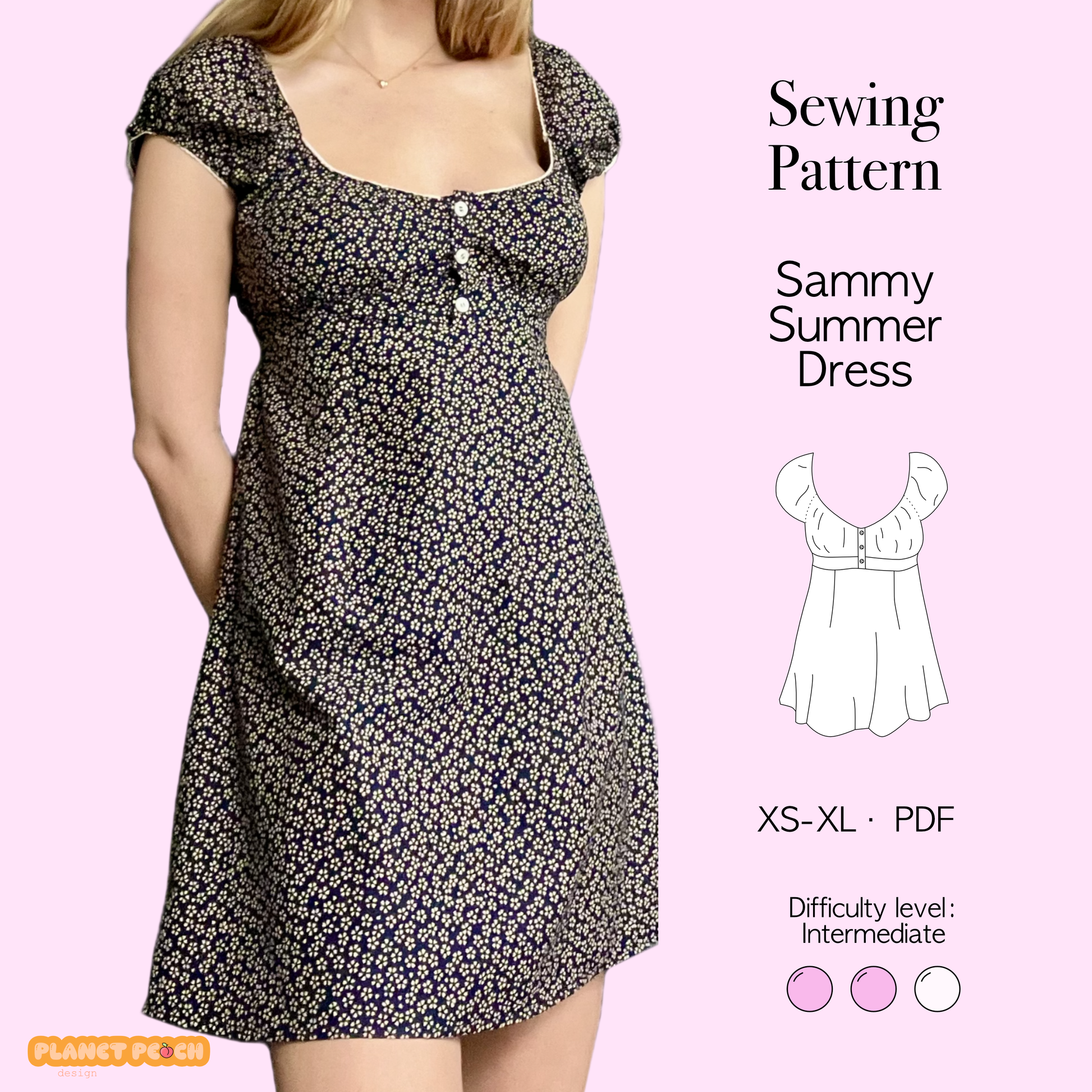 Summer Dress Sewing Pattern | Sammy Dress