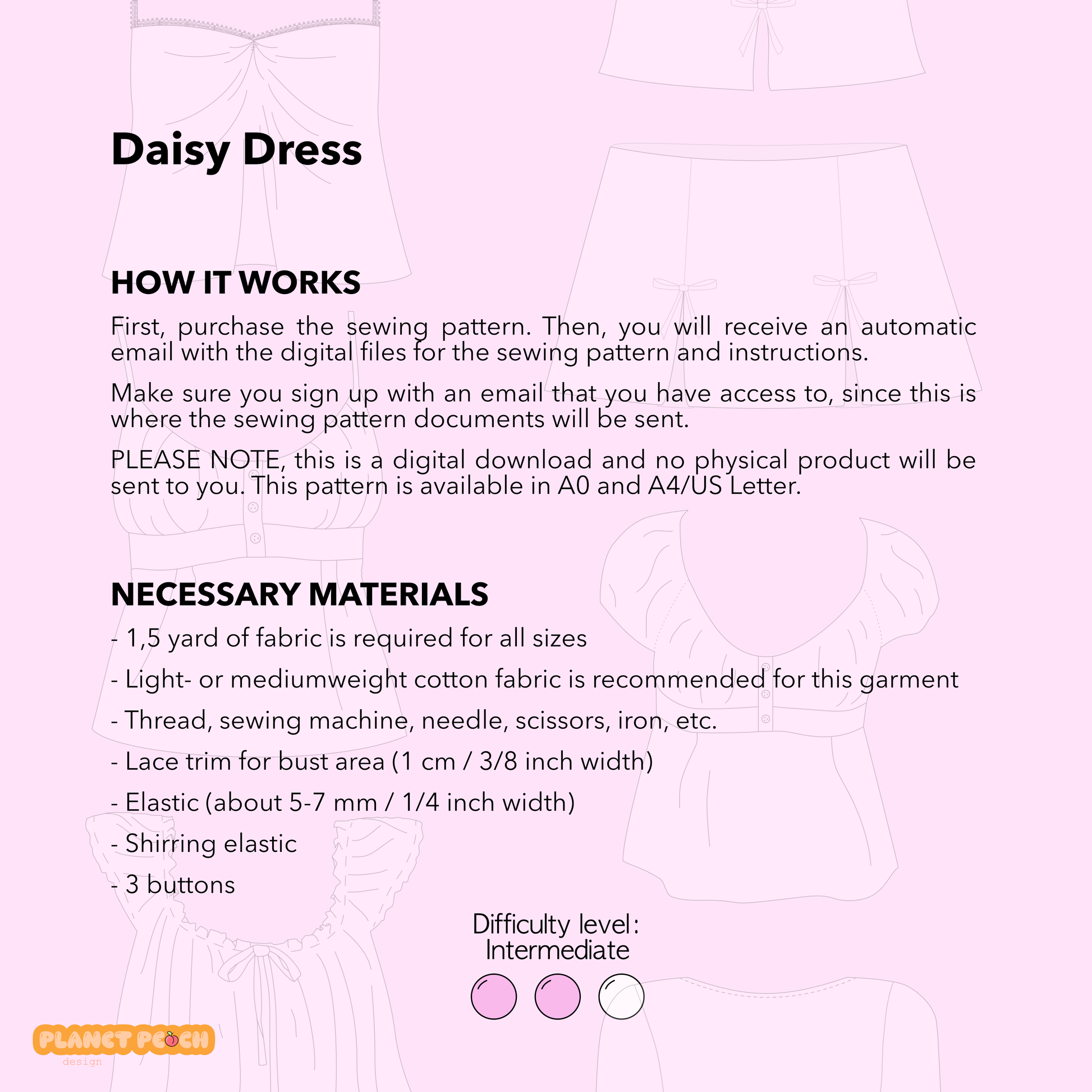 Summer Dress Sewing Pattern | Daisy Dress